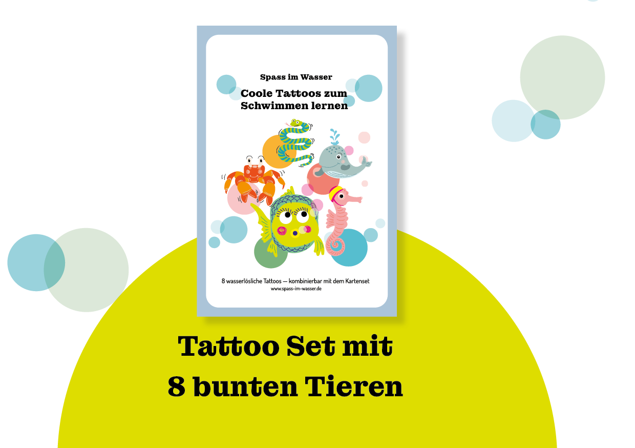 Tattoo Set mit bunten Motiven