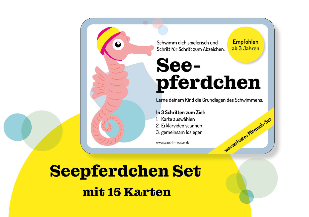 Schwimmkarten Set mit 15 Karten