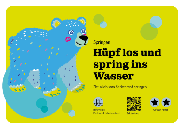 Eisbaer Schwimmkarten Set mit 15 Karten