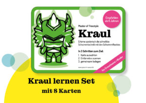 Karten A5 Kraulio Titel Kraul lernen für Kids ab 6 & Erwachsene